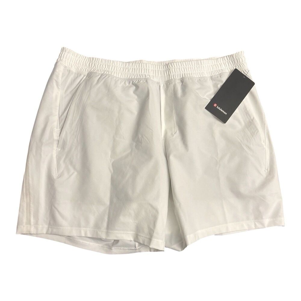 Lululemon Men’s Pace Breaker 7” Linerless Shorts White XXL New